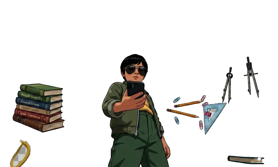 Indian Student learning on Paathshala