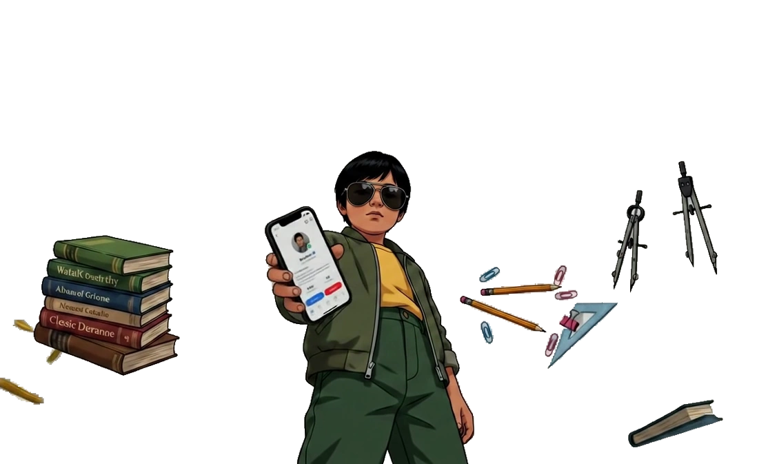 Indian Student learning on Paathshala