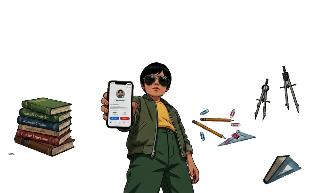 Indian Student learning on Paathshala