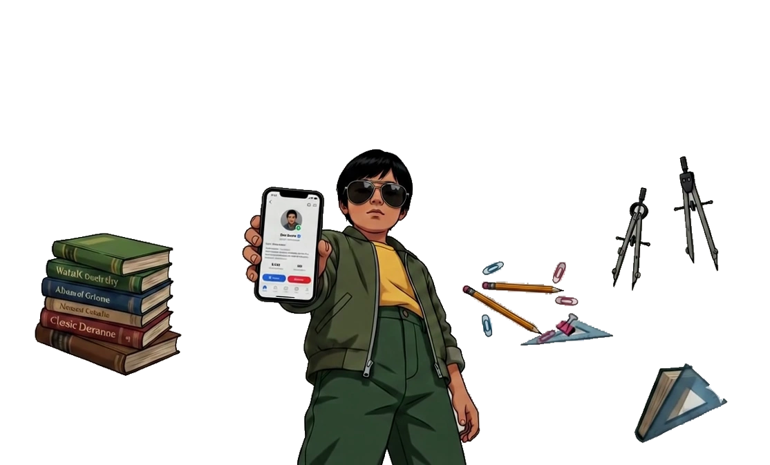 Indian Student learning on Paathshala