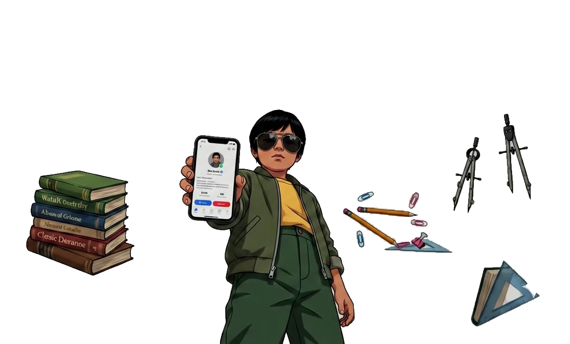 Indian Student learning on Paathshala