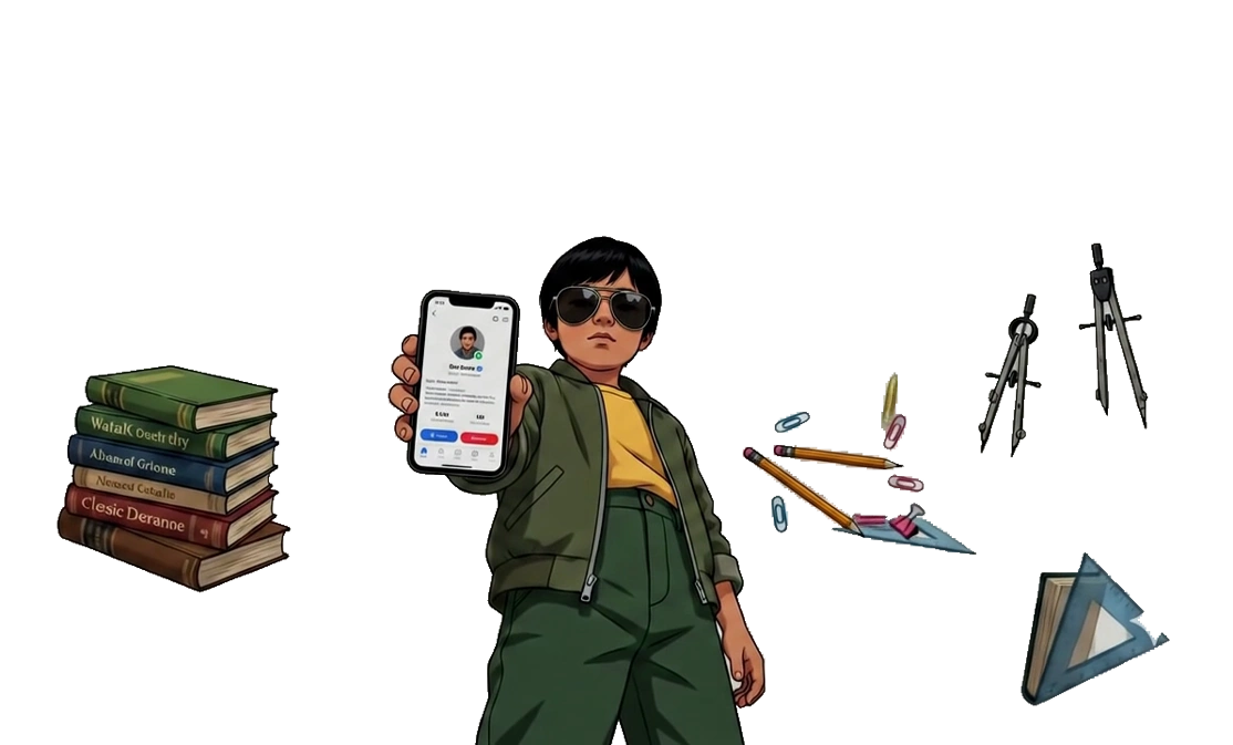Indian Student learning on Paathshala