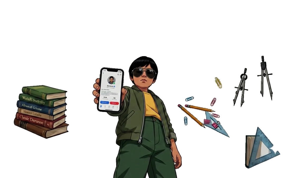 Indian Student learning on Paathshala