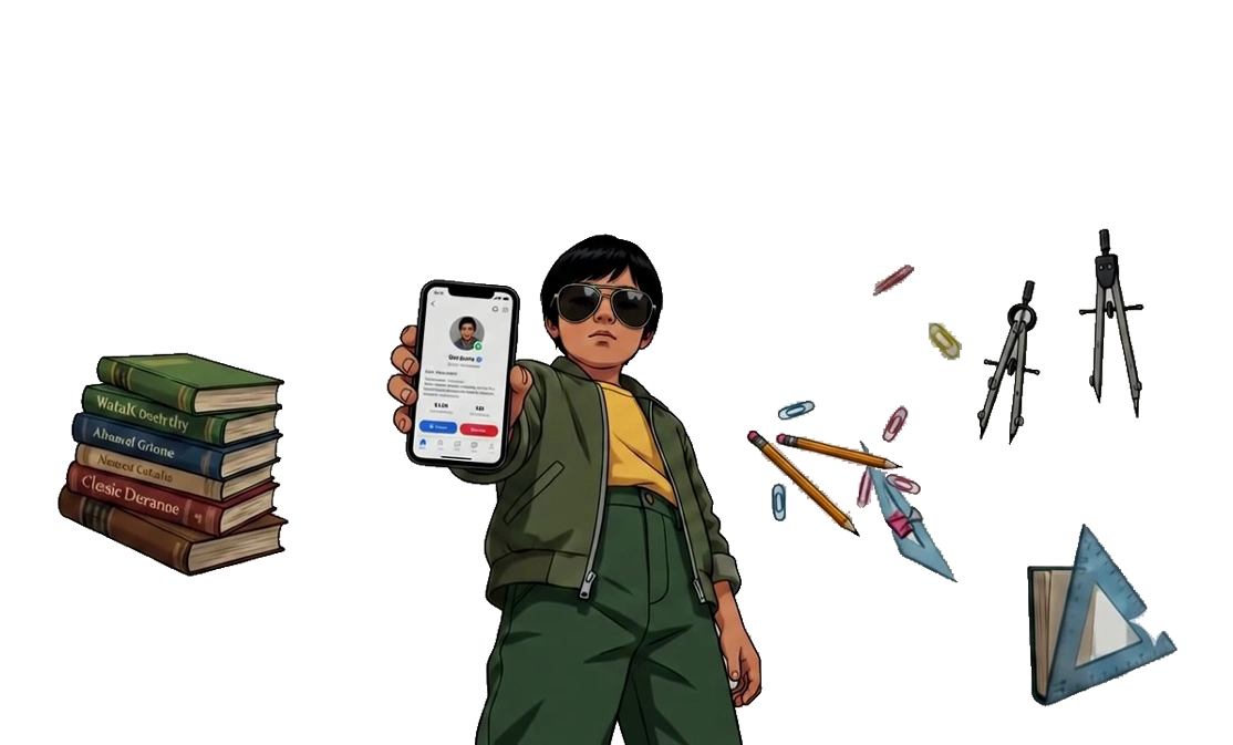 Indian Student learning on Paathshala