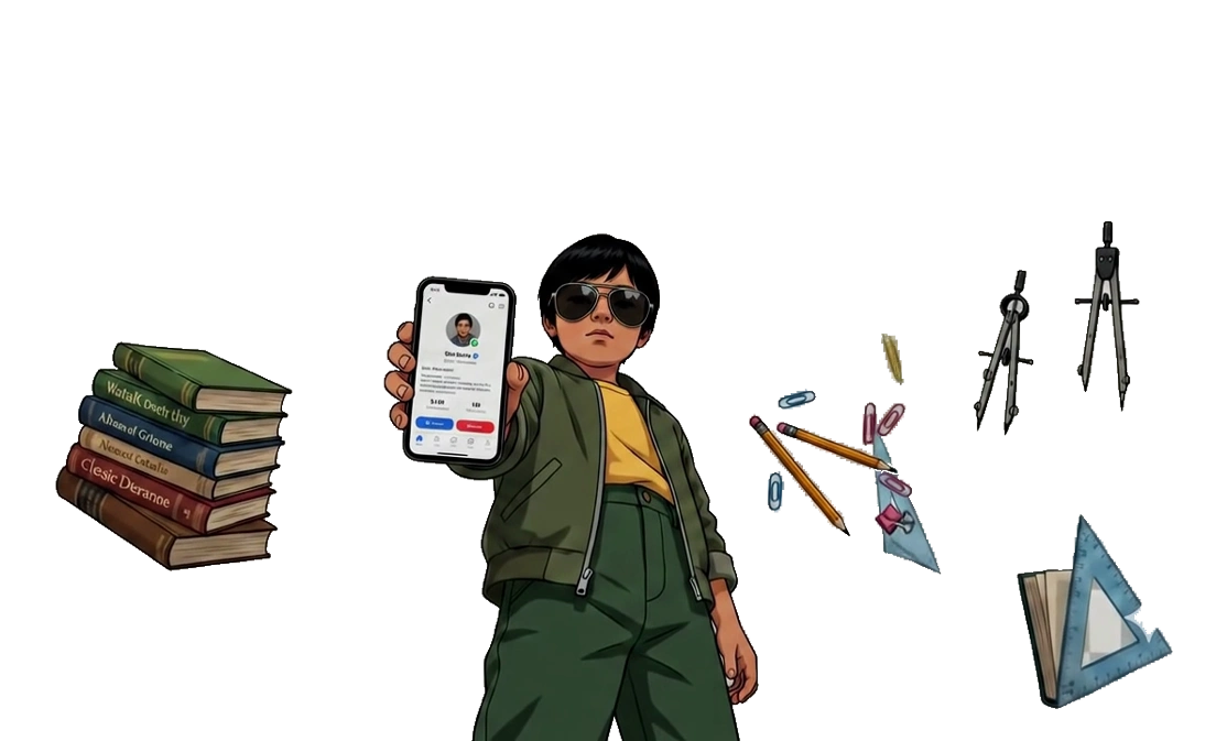 Indian Student learning on Paathshala