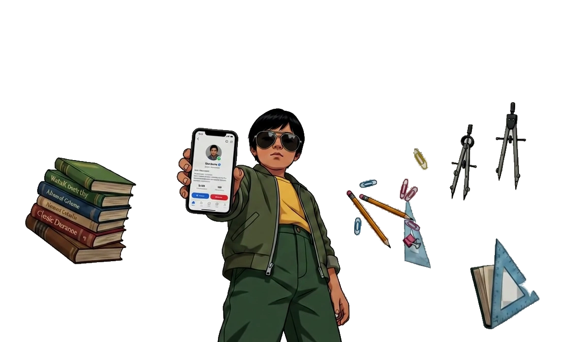Indian Student learning on Paathshala