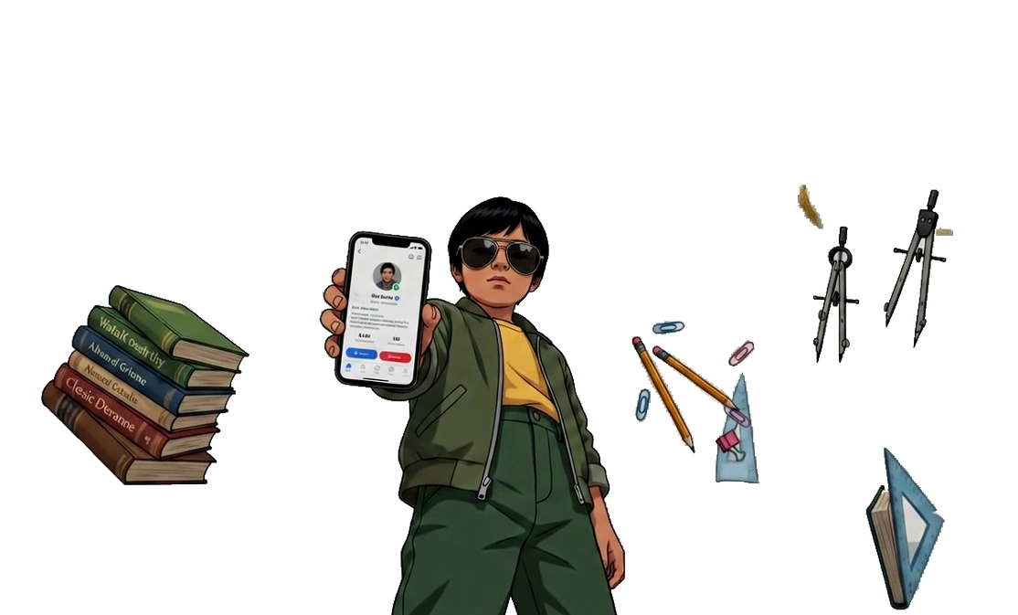 Indian Student learning on Paathshala