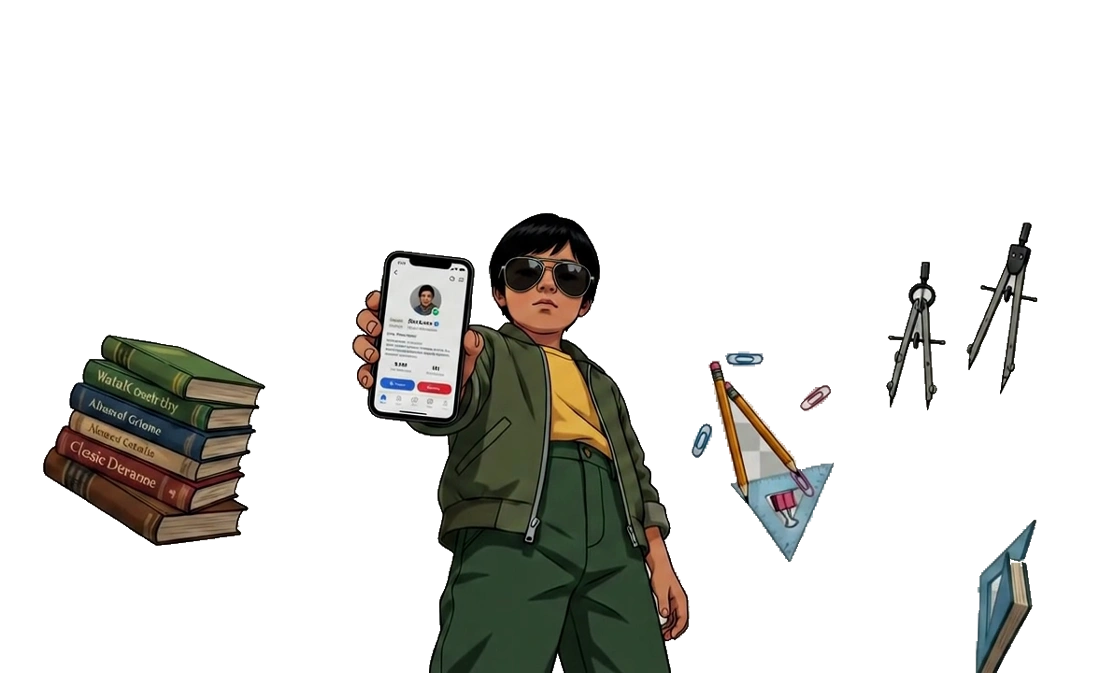 Indian Student learning on Paathshala